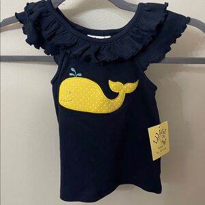 Luigi Kids Navy Tank Top with Yellow Whale